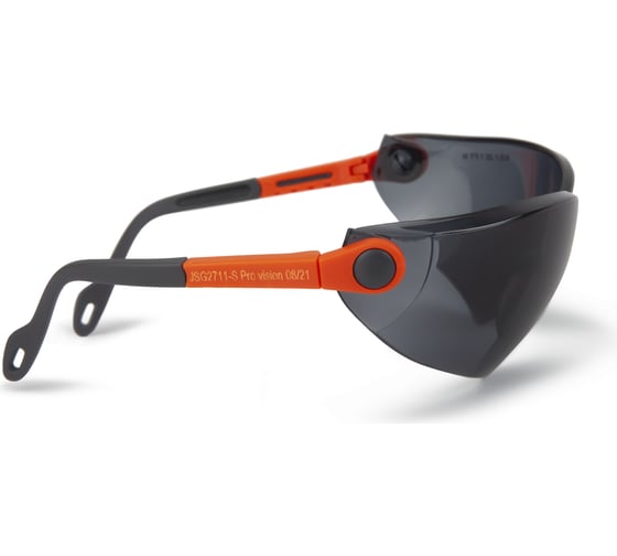 Изображение товара Защитные открытые очки Jeta Safety с регулировкой дужек, дымчатые линзы JSG2711-S