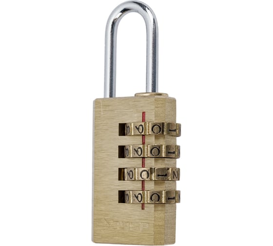 Изображение товара Замок навесной мини ЗУБР Профессионал, латунный корпус, кодовый, 4 диска 37118-2_z02