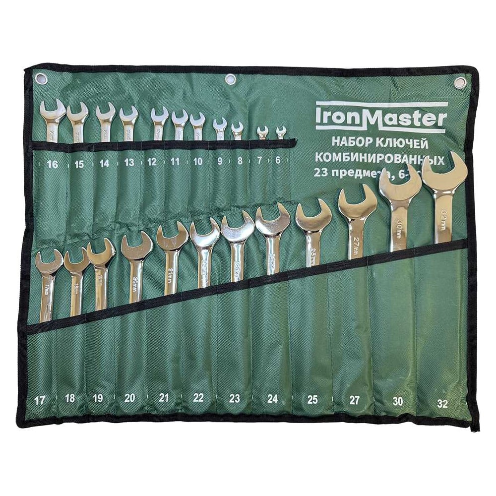 Изображение товара Набор ключей комбинированных Iron Master 23 предмета, 6-32 мм T023IM