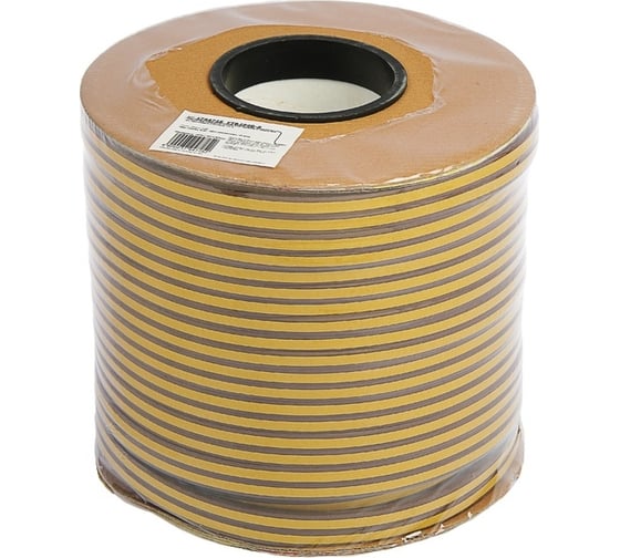 Изображение товара Резиновый уплотнитель ТУНДРА Krep профиль D, размер 9х8 мм, коричневый, в катушке 100 м 3794725