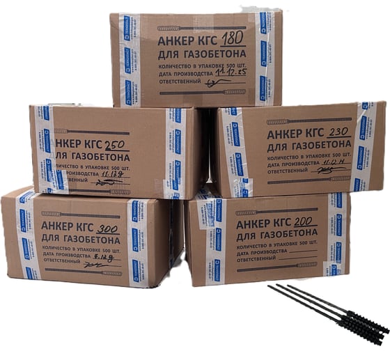 Изображение товара Анкер Технопласт КГС 180 для газобетона 500 шт. 330180