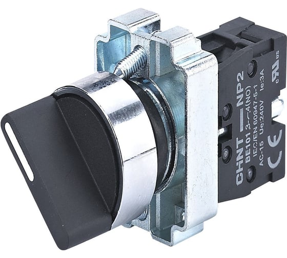 Изображение товара Переключатель CHINT NP2-BD21, 2 положения фиксацией, 1НО, IP40 (R) (уп. 10 шт.) 573977