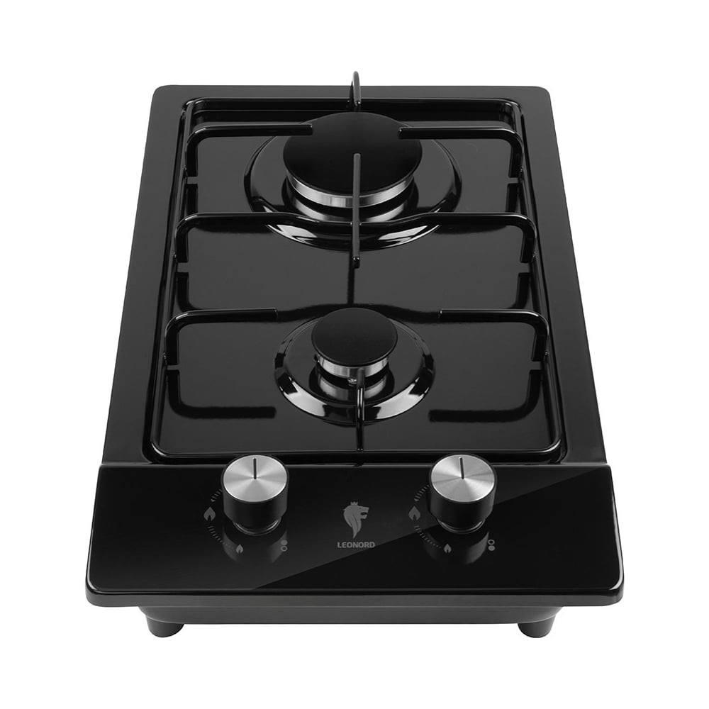 Изображение товара Газовая варочная панель Leonord LEG-30201B 2 конфорки электроподжиг стиль современный