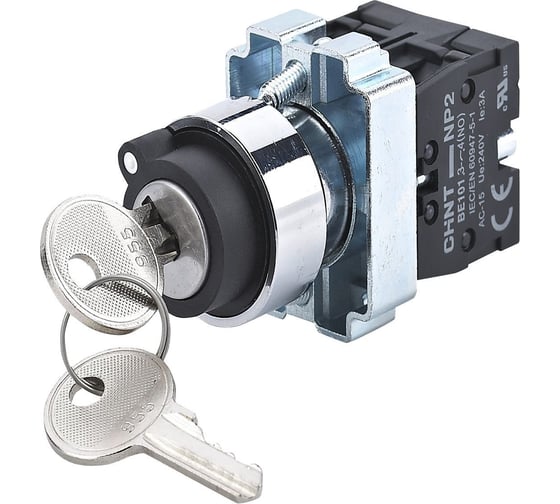 Изображение товара Переключатель CHINT NP2-BG33, 3 положения фиксацией, 2НО, IP40 (R) (уп. 10 шт.) 573989