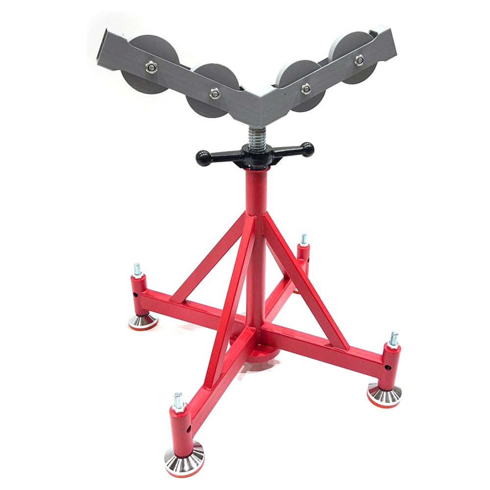 Изображение товара Большая опорная стойка для труб REDLI с роликовой головкой, 610-920мм TD1108HR