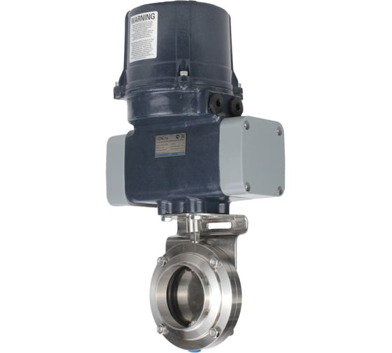 Изображение товара Затвор дисковый DN.ru 304-304-NBR-2W-Fb-H Ду125 Ру16, электропривод ЭПВП-014 220В D050-81315