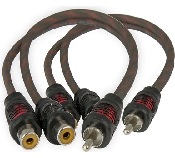 Изображение товара Кабель RCA AurA Y-коннектор, 0.2 метра, 2 мамы/1 папа, 2 канала, витая пара, 2 штуки RCA-0Y21