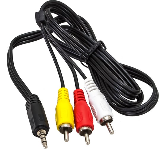 Изображение товара Кабель AurA миниджек 3,5-3RCA, 1 метр RCA-JV31