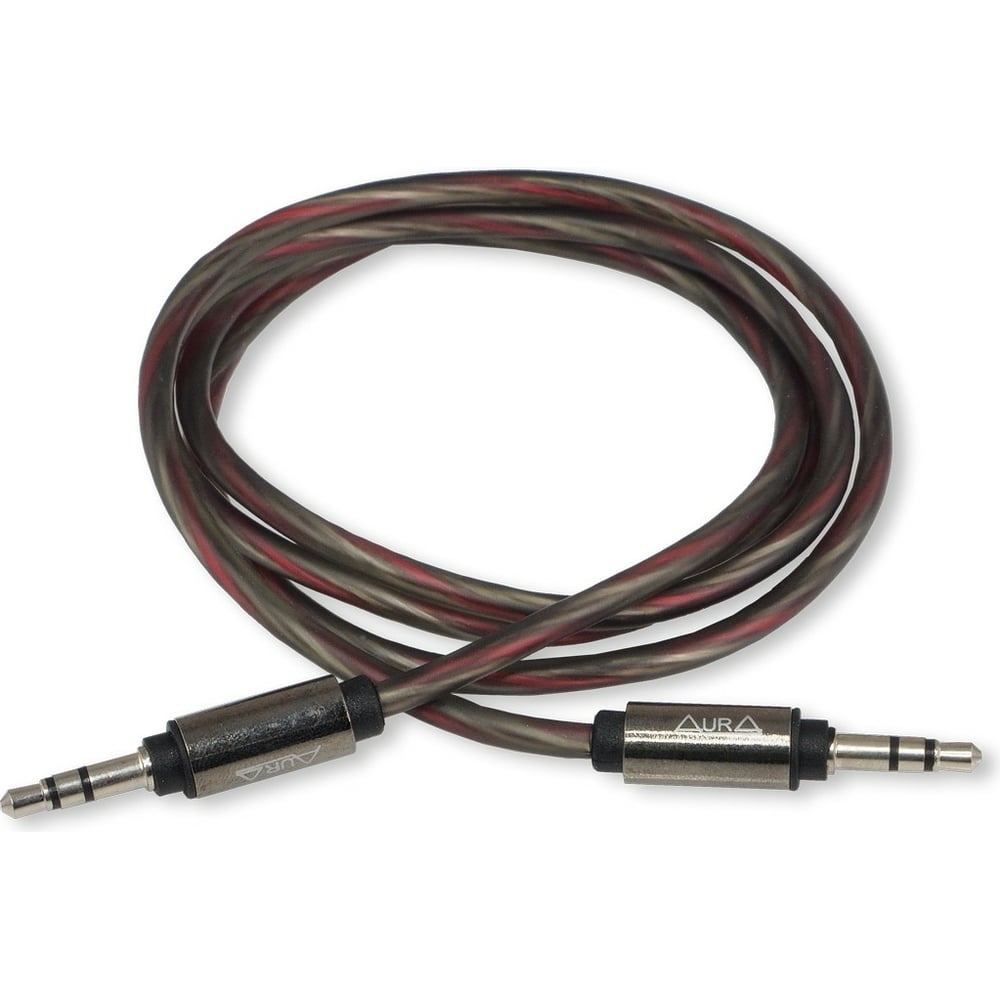 Изображение товара Кабель AurA витая пара миниджек 3,5mm-3,5mm 1 метр RCA-J136