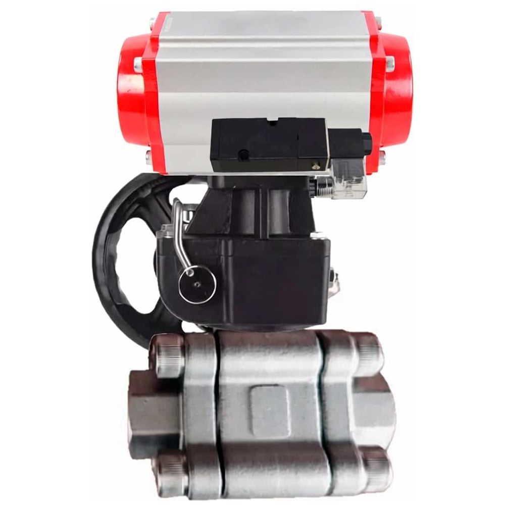 Изображение товара Кран шаровой DN.ru 316-316-PTFE-FP-SW-ISO-H Ду50 Ру63 под приварку пневмопривод