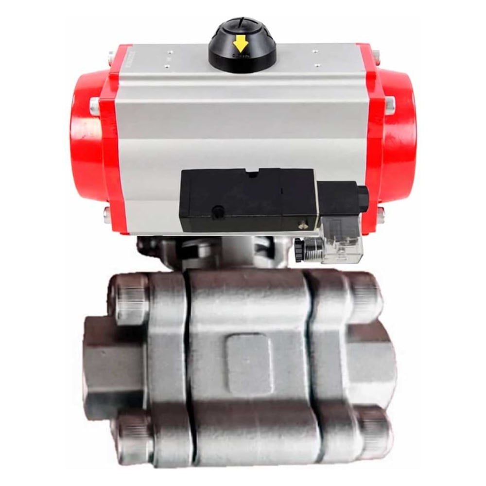 Изображение товара Кран шаровой DN.ru 316-316-PTFE-FP-SW-ISO-H Ду50 под приварку пневмопривод