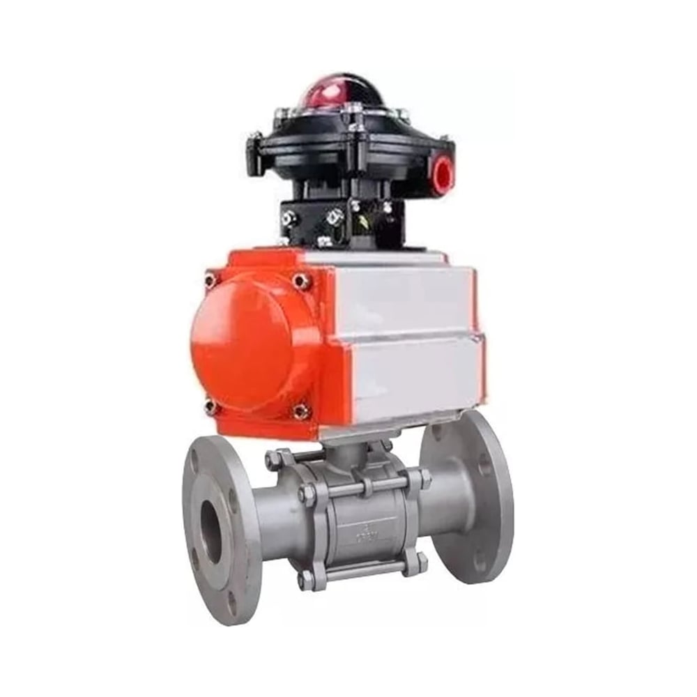 Изображение товара Кран шаровой DN.ru КШФПТ 304 180 Ду25 Ру40 пневмопривод SA-065 профессиональный