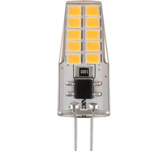 Изображение товара Светодиодная лампочка ЭРА STD LED-JC-2,5W-220V-SLC-827-G4 G4, 2,5Вт, силикон, капсула, теплый белый свет Б0049091