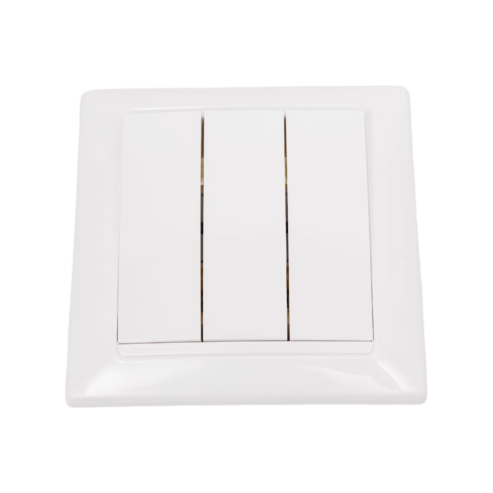 Изображение товара 3-клавишный выключатель скрытой установки серия СТИЛЬ Белый