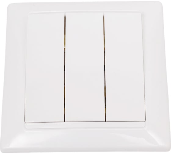 Изображение товара 3-клавишный выключаетль Bylectrica скрытой установки, серия СТИЛЬ, белый, С0510-805