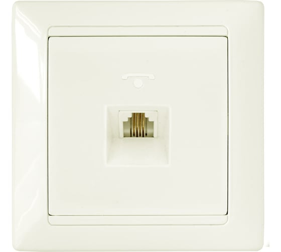 Изображение товара Телефонная розетка Bylectrica серия СТИЛЬ, бежевый, ТР4-034 бежевый