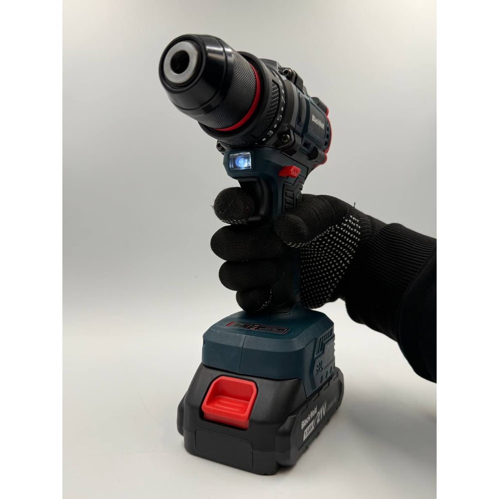 Изображение товара Аккумуляторная дрель-шуруповерт BlackWeld JZ02-10R 21V 2 аккумулятора профессиональная