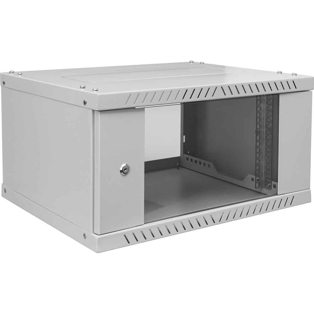 Шкаф ЭПМ ШТК серии А навесной 6U (600x310х450), дверь стекло, RAL7035 28412