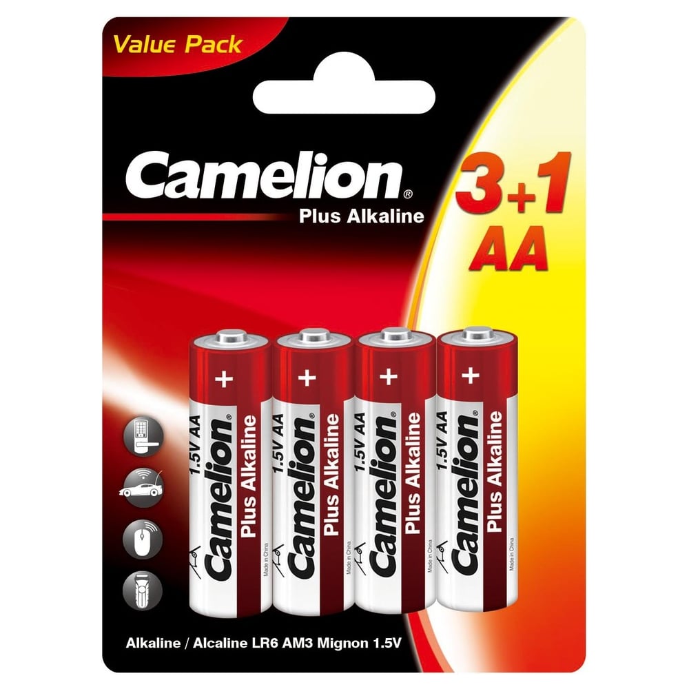 Изображение товара Батарейка Camelion Plus Alkaline LR6 AA 4 шт в блистере