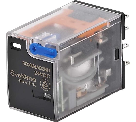 Изображение товара Реле Systeme Electric SystemeSig EMR 6 A, 4 CO, 24 VDC, тест кнопка, LED RSXM4AB2BD