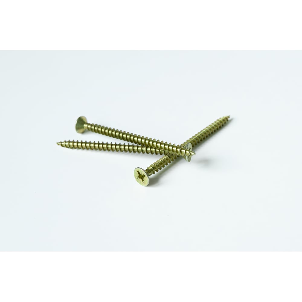 Изображение товара Саморез 3,5х55 мм желтый цинк крупный редкий шаг 250 шт СКР003555Ж-250