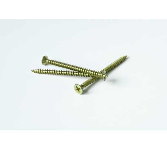 Изображение товара Саморез ООО "Клинский метизный завод" крупный-редкий шаг 3, 5*55, желтый цинк, 250 штук СКР003555Ж-250