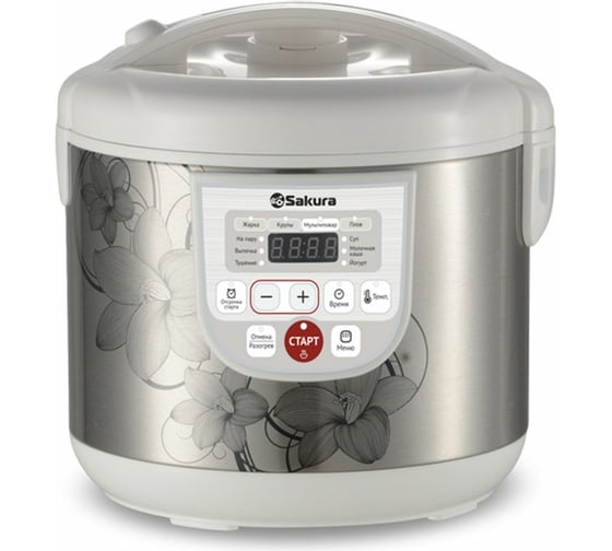Изображение товара Мультиварка Sakura 5.0 л мультиповар 37 программ 2017 SA-7753W