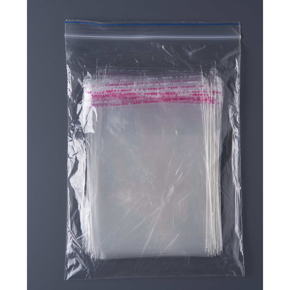 Изображение товара Упаковочный пакет на основе БОПП с клеевым клапаном 350х350 мм 3000 штук