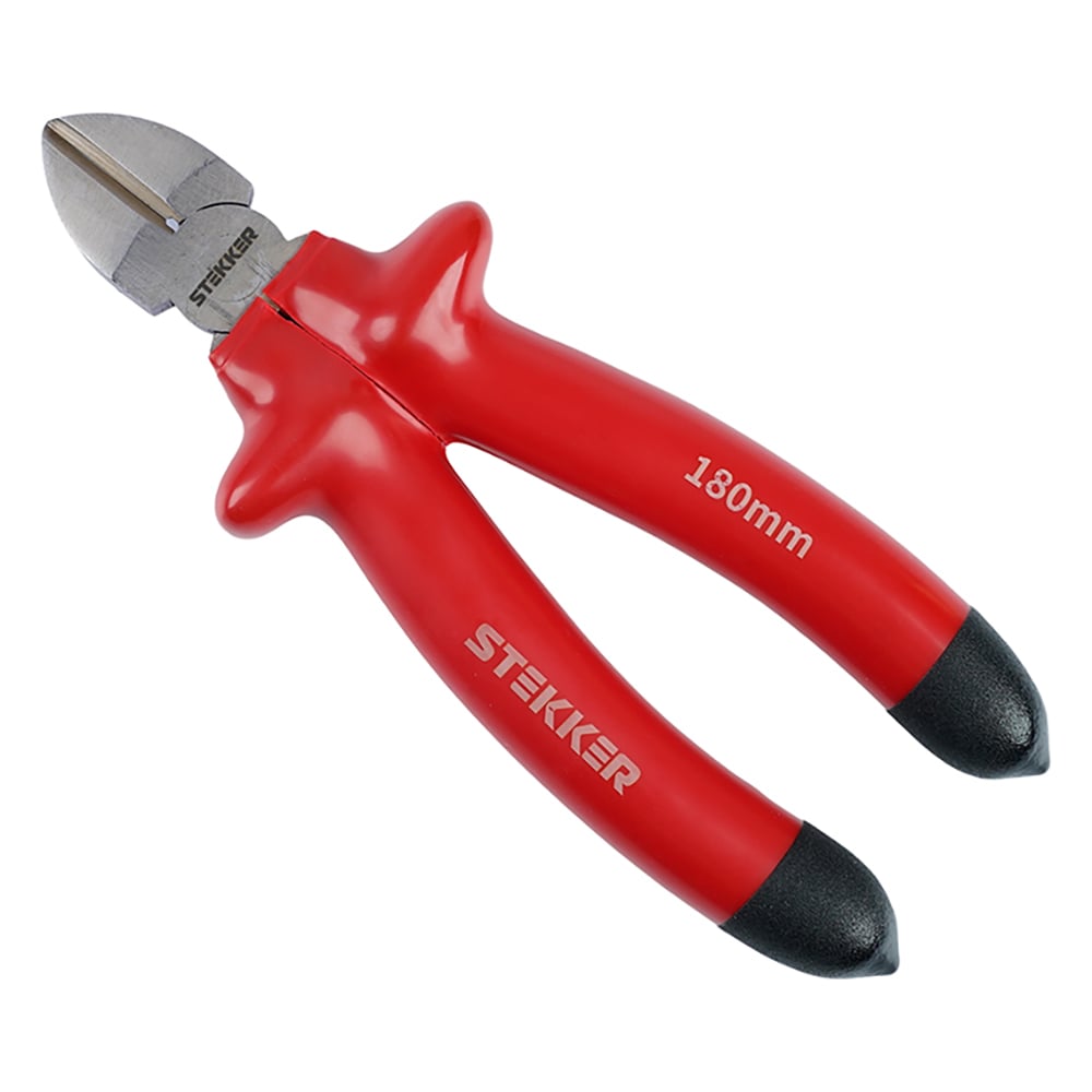 Изображение товара Диэлектрические бокорезы STEKKER 180мм PLE3-180-S для электромонтажа