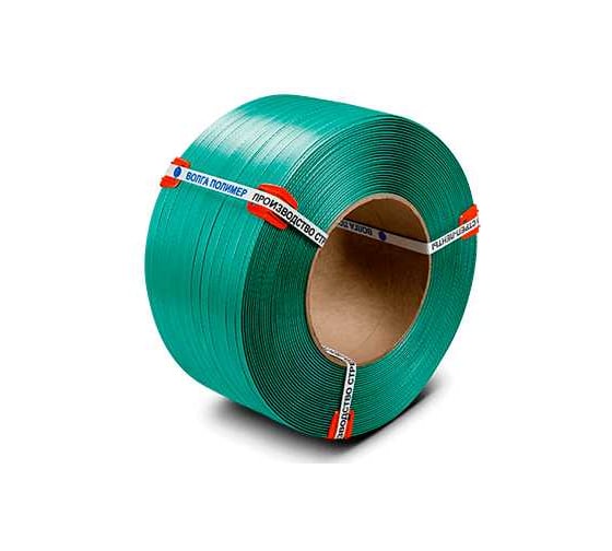Изображение товара Лента полипропиленовая Волга Полимер 12 х 0,5 мм, 600 м, 240 кгс, п/авт, зеленая 15-08-600-103-06