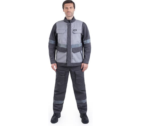 Изображение товара Костюм NEW ENERGY Антарес ИТР, серый/тёмно-серый, размер 48–50, рост 170–176 4610097085161