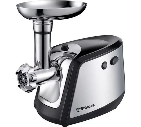 Изображение товара Мясорубка SAKURA SA-6407 1800Вт, реверс, нерж (2017) РТ-00001380