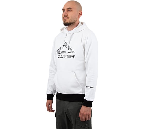 Изображение товара Толстовка PAYER Таганай, демисезонная, футер, белый/чёрный, размер 44–46, рост 170–176 4660335521050