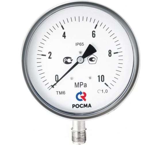 Изображение товара Мановакуумметр РОСМА ТМВ-621Р радиальный (-0.1-0.15МПа) 1.0, ДК150мм, виброустойчивый, коррозионностойкий, сухой D070-03563