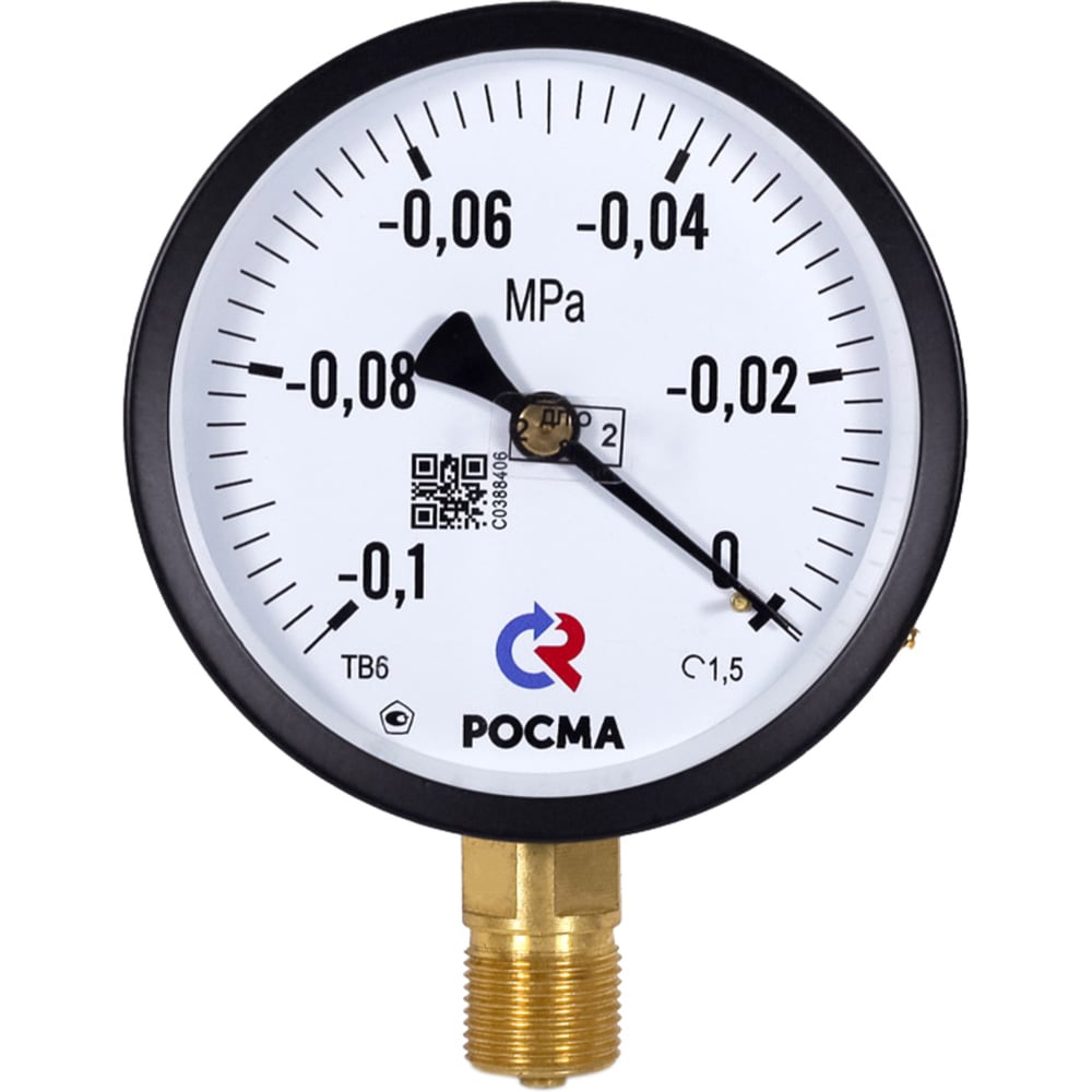 Изображение товара Вакуумметр РОСМА ТВ-610Р.00 профессиональный аналоговый вакуумметр М12х1.5