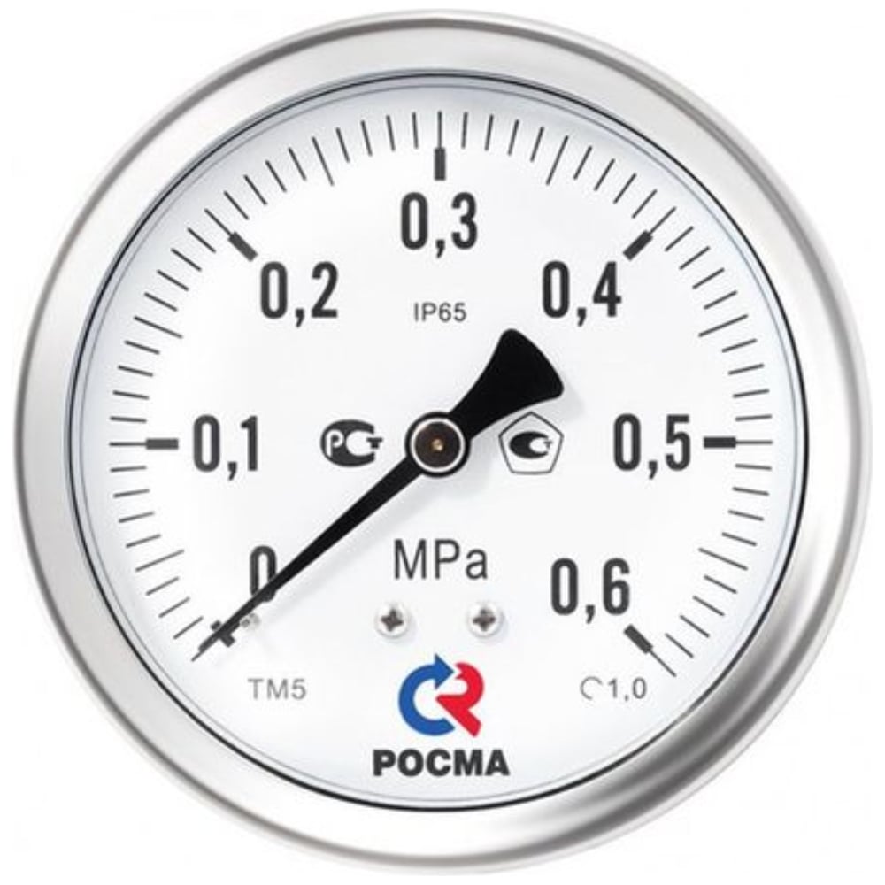 Изображение товара Мановакуумметр РОСМА ТМВ-521ТЭ эксцентрическое присоединение 0.1-1.5МПа профессиональный