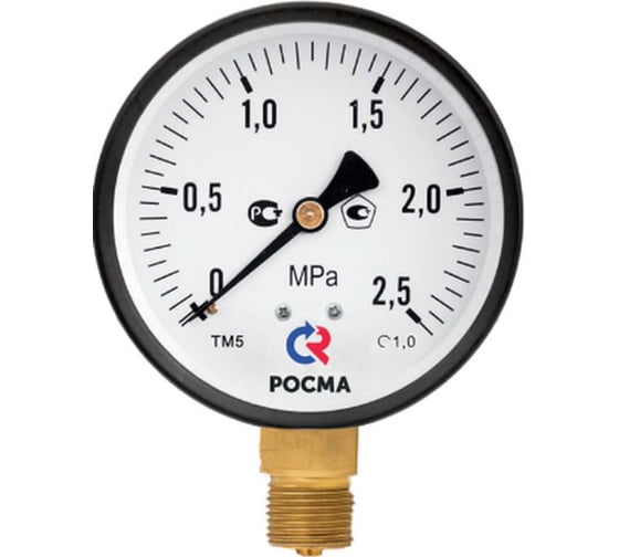 Изображение товара Мановакуумметр РОСМА ТМВ-510Р.00 радиальный (-0.1-1.5МПа) 1.0, ДК100мм, общетехнический D270-08550