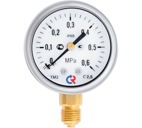 Изображение товара Манометр РОСМА ТМ-220Р.00 радиальный (0-0.6МПа) G1/4 2.5, ДК100мм, виброустойчивый, сухой D070-03677