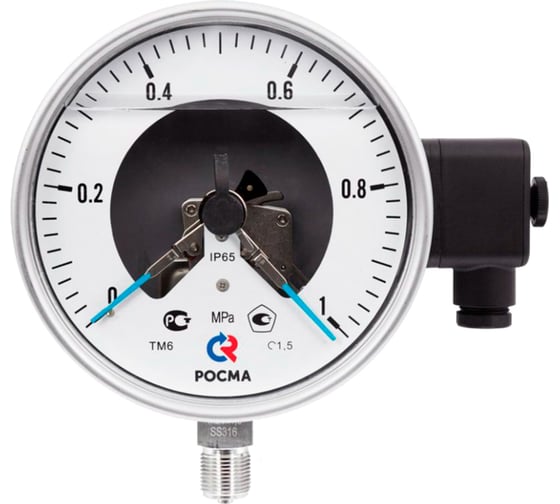 Изображение товара Манометр РОСМА ТМ-621Р.05 радиальный (0-0.4МПа) М20х1.5 ЭКТ-V 1.5, ДК150мм, виброустойчивый, коррозионностойкий, сухой D070-01993