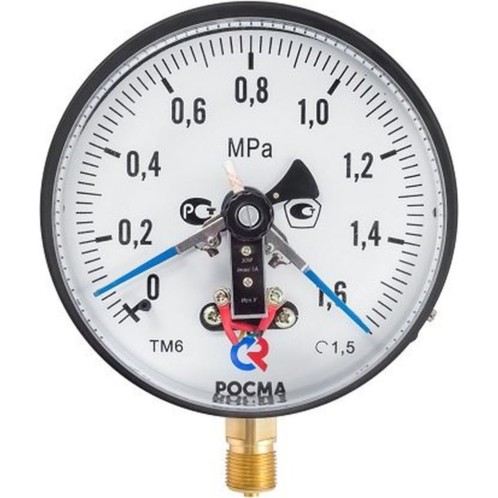 Изображение товара Манометр РОСМА ТМ-610Р.05 радиальный избыточного давления 0-1.6МПа IP54