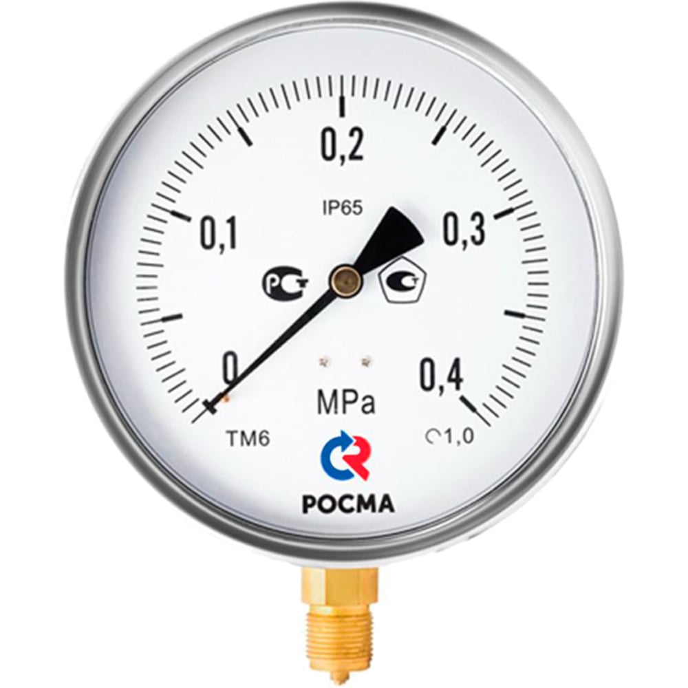 Изображение товара Манометр РОСМА ТМ-620Р.00 радиальный 0-0.6 МПа виброустойчивый DК150мм