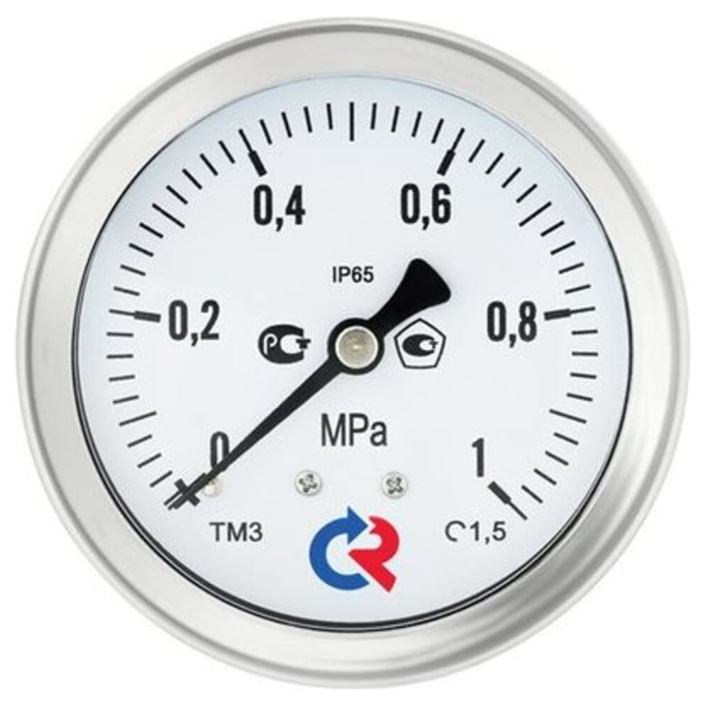 Изображение товара Манометр РОСМА ТМ-321Т аналоговый осевой 0-1 МПа виброустойчивый коррозионностойкий