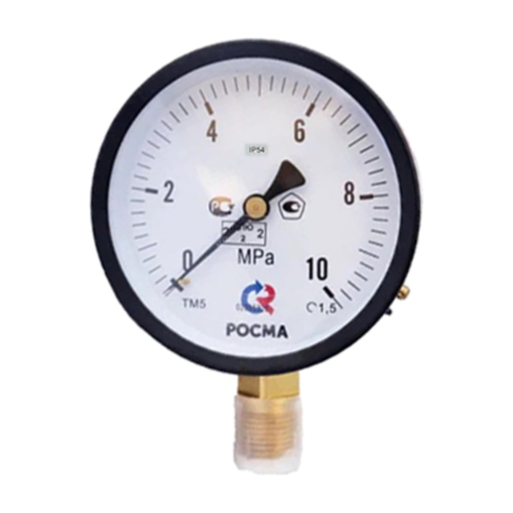 Изображение товара Манометр РОСМА ТМ-510Р.00 радиальный 0-10 МПа, корпус 100 мм, IP54