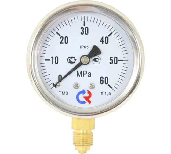 Изображение товара Манометр РОСМА ТМ-320Р.00 радиальный (0-0.6МПа) G1/4 1.5, ДК63мм, виброустойчивый, сухой D070-03725
