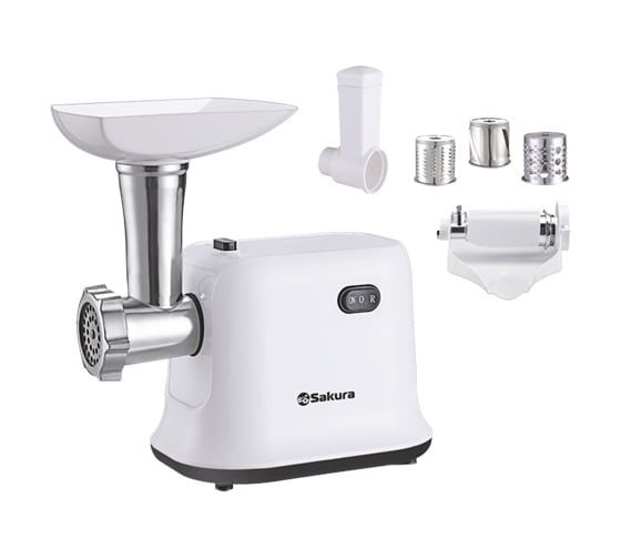 Изображение товара Мясорубка SAKURA SA-6420STW 1500Вт, реверс, комплект насадок РТ-00056949