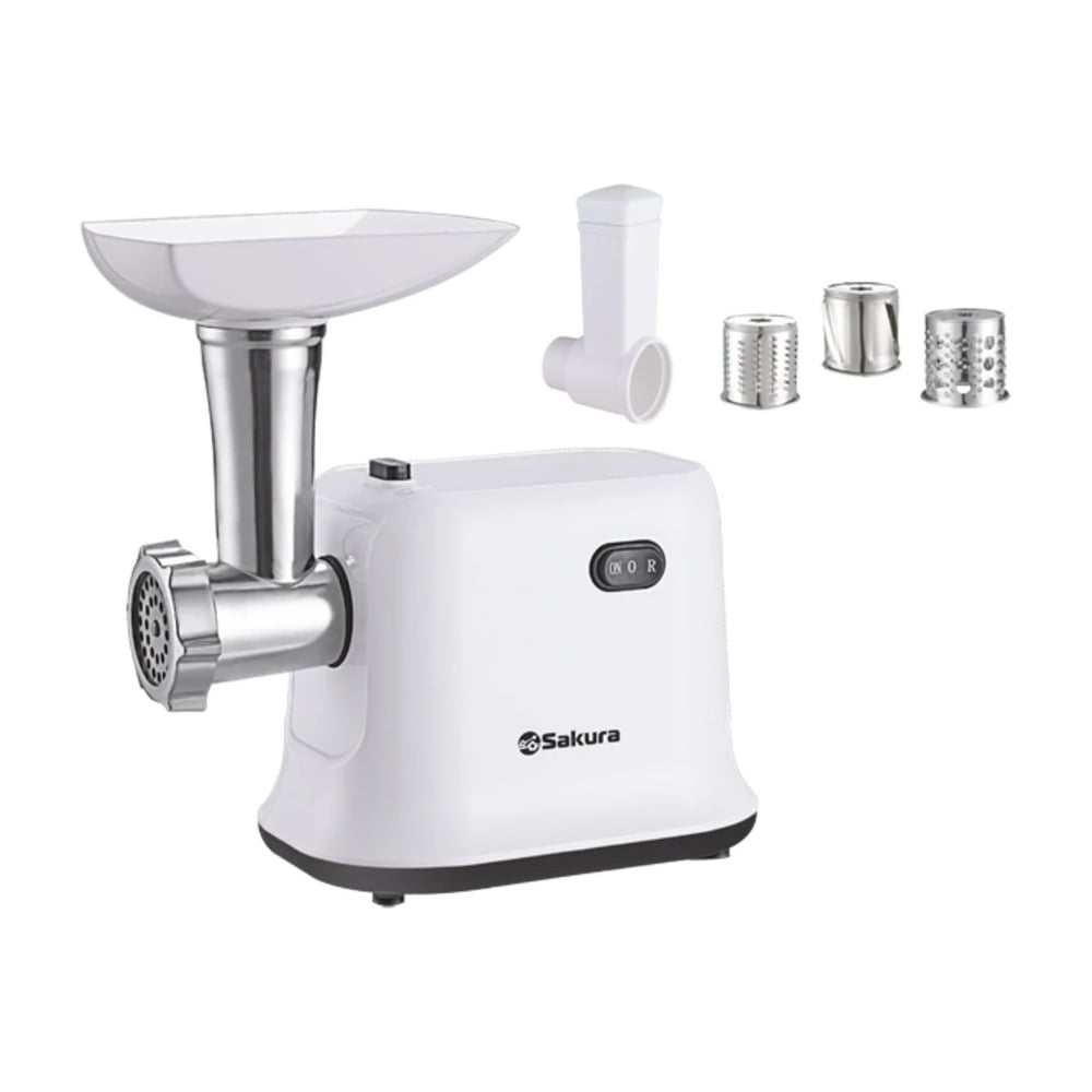 Изображение товара Мясорубка SAKURA SA-6420SW 1500Вт реверс комплект насадок