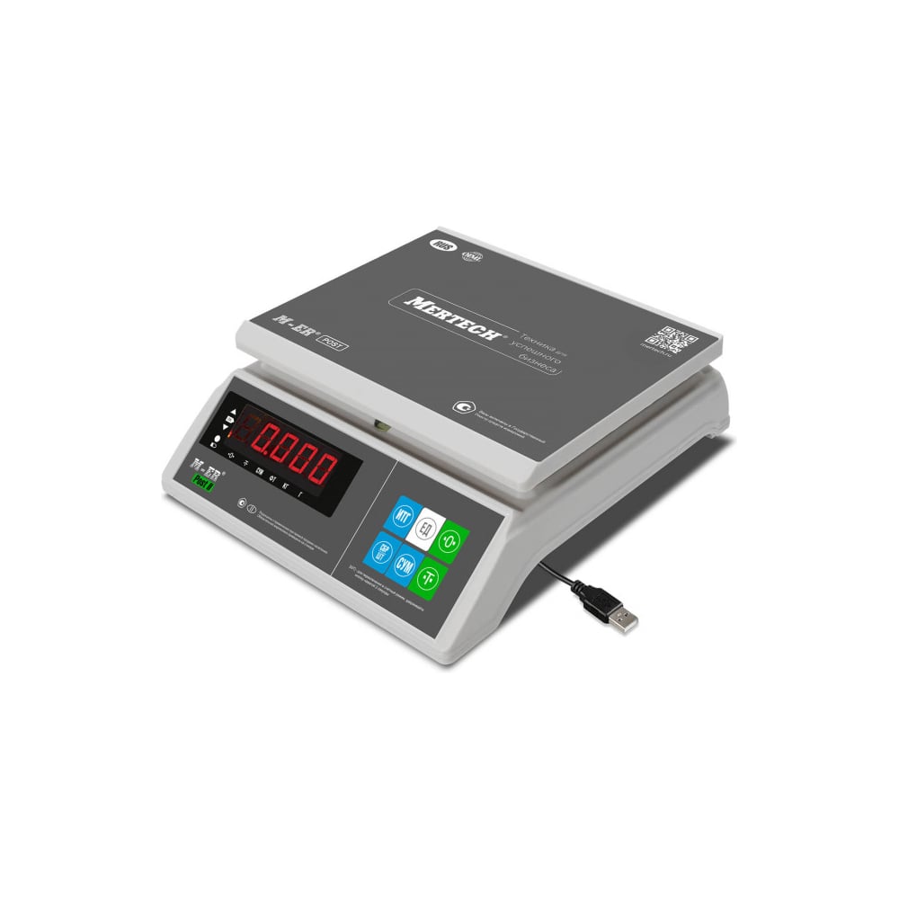 Изображение товара Электронные торговые весы MERTECH MERCURY M-ER 326AFU-32.1 LED USB RS232