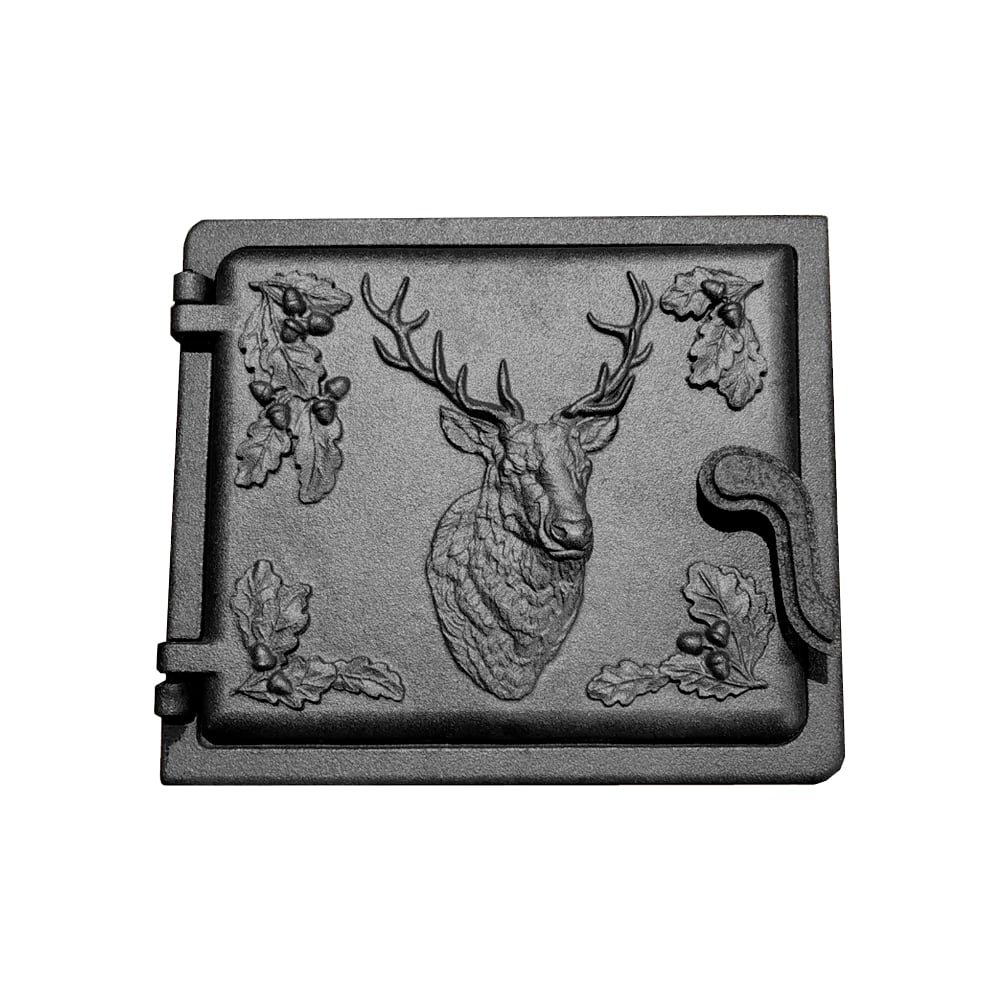 Изображение товара Дверка ООО ЛитДеталь ДТ3 олень 270х230 серого цвета из чугуна