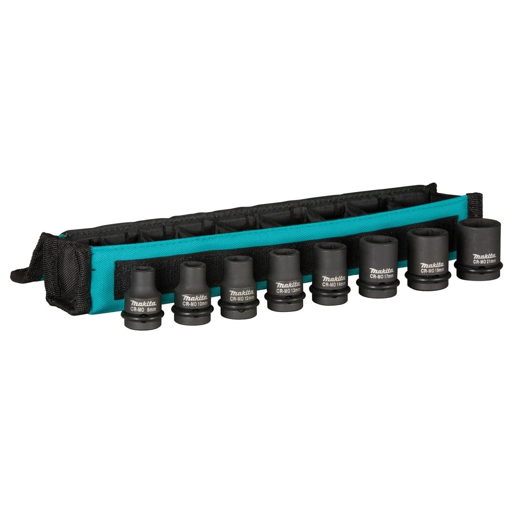 Изображение товара Набор ударных торцовых головок Makita Impact Black 1/2 дюйма, 8 шт