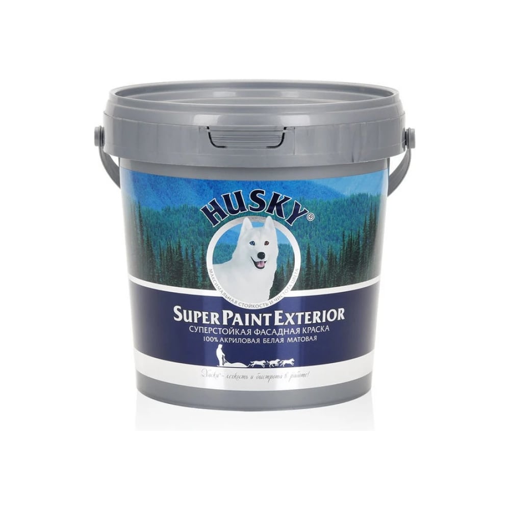 Изображение товара Интерьерная краска HUSKY RAL 7016 Super Paint Interior для внутренних стен и потолков